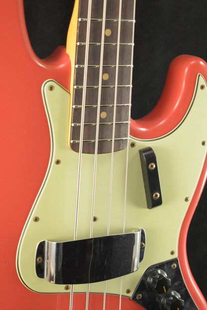 Fender Custom Shop '63 Jazz Bass Journeyman Relic - Aged Fiesta Red