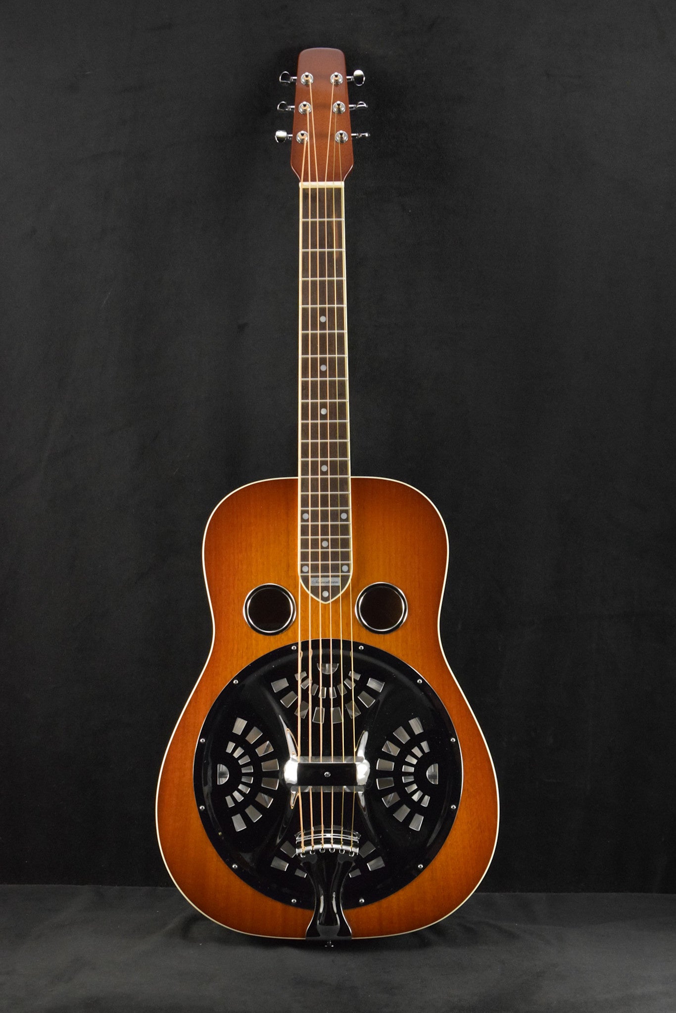 National Scheerhorn L-Body Square Neck Honduras Mahogany High Gloss Finish