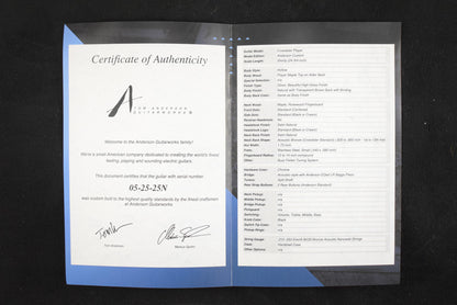 Tom Anderson Crowdster Player Natural with Transparent Brown Back with Binding