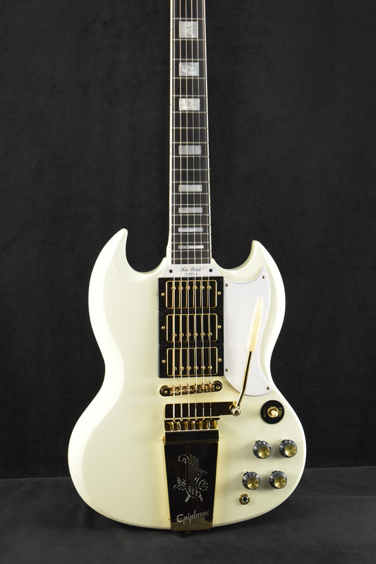Epiphone IGC 1963 Les Paul SG Custom With Maestro Vibrola Classic White w/ Hard Case