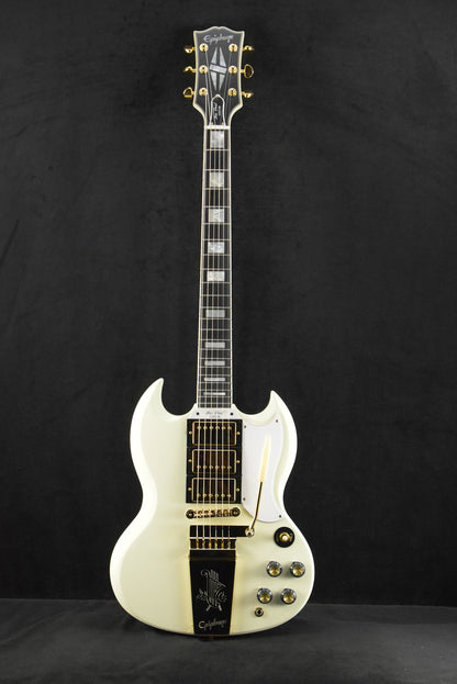 Epiphone IGC 1963 Les Paul SG Custom With Maestro Vibrola Classic White w/ Hard Case
