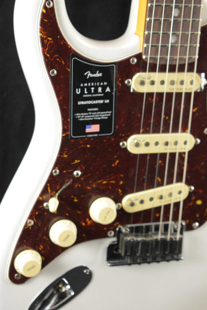 Fender American Ultra Stratocaster Left-Handed Arctic Pearl SCRATCH AND DENT