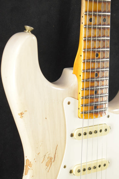 Fender 1957 Stratocaster Heavy Relic Aged White Blonde 1-Piece Rift Sawn Maple Neck Fingerboard