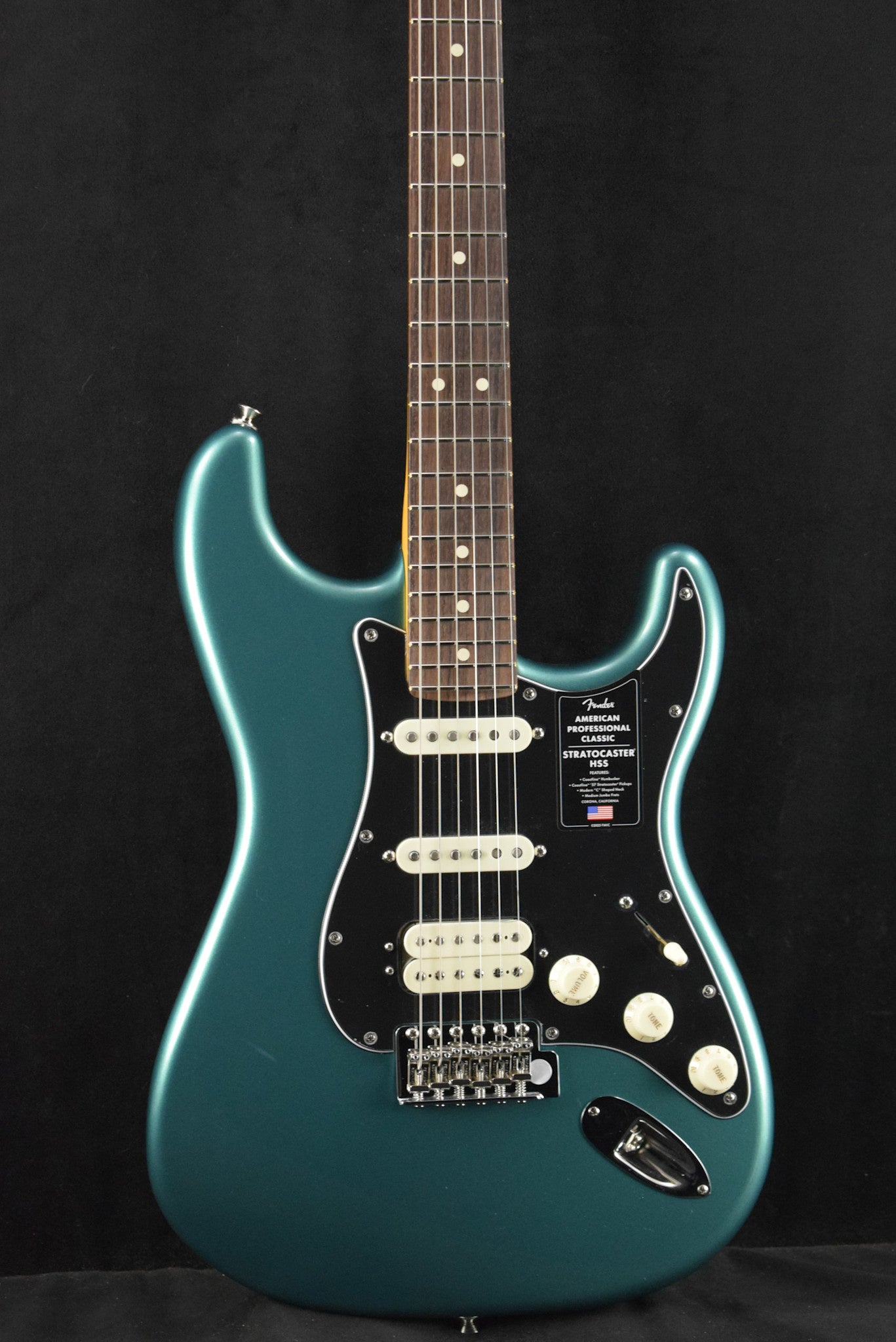 Fender American Professional Classic Stratocaster HSS Faded Sherwood Green Metallic Rosewood Fingerboard