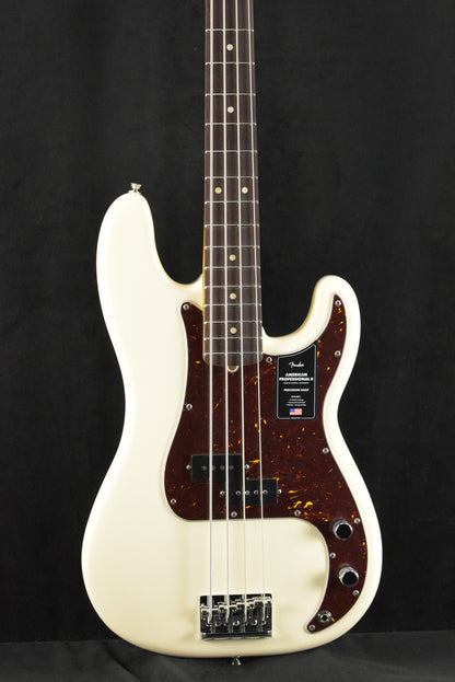 Fender American Professional II Precision Bass Olympic White Rosewood Fingerboard