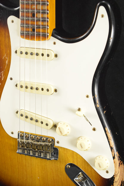 Fender 1957 Stratocaster Heavy Relic Aged 2-Color Sunburst 1-Piece Rift Sawn Maple Neck Fingerboard
