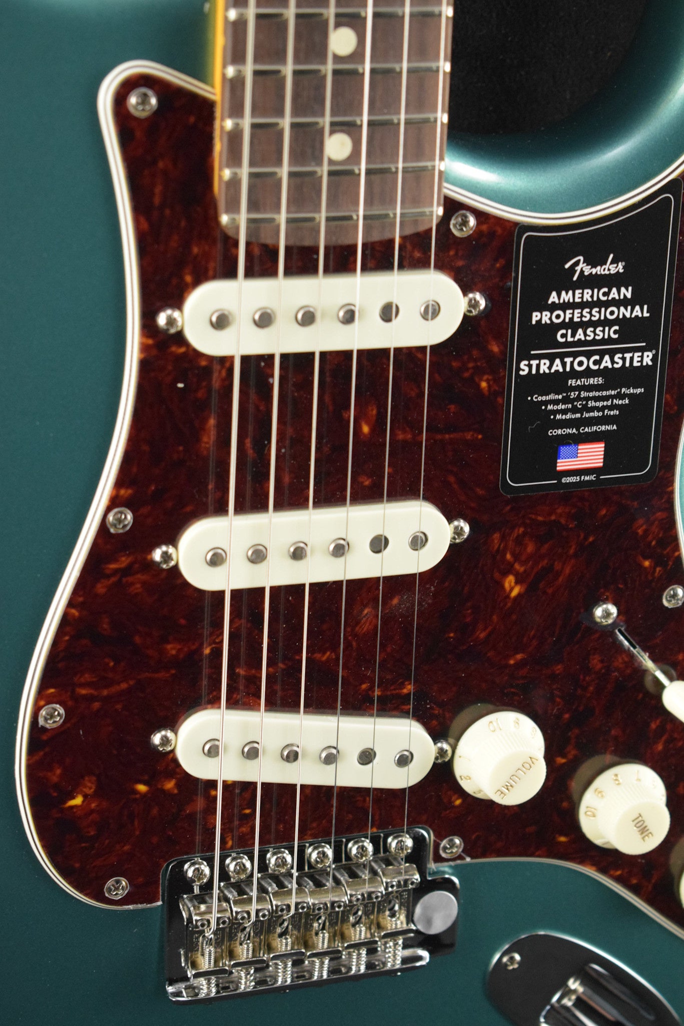 Fender American Professional Classic Stratocaster Faded Sherwood Green Metallic Rosewood Fingerboard