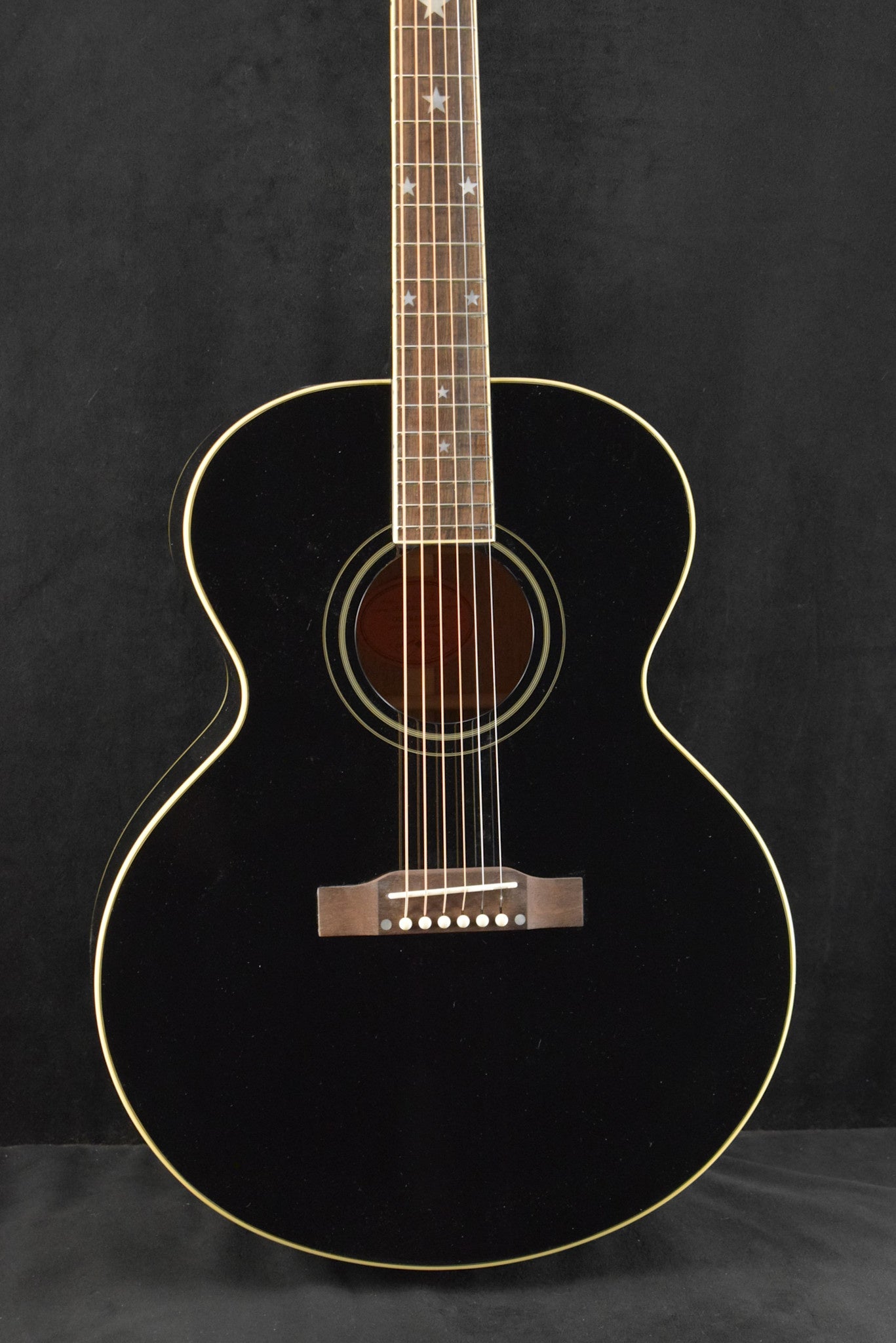 Epiphone IGC J-180 LS Long Scale Ebony w/ Hardshell Case