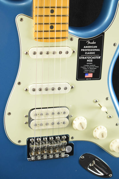 Fender American Professional Classic Stratocaster HSS Faded Lake Placid Blue Maple Fingerboard