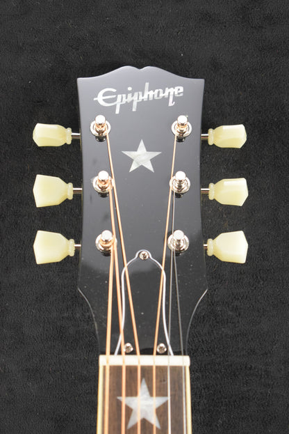 Epiphone IGC J-180 LS Long Scale Ebony w/ Hardshell Case