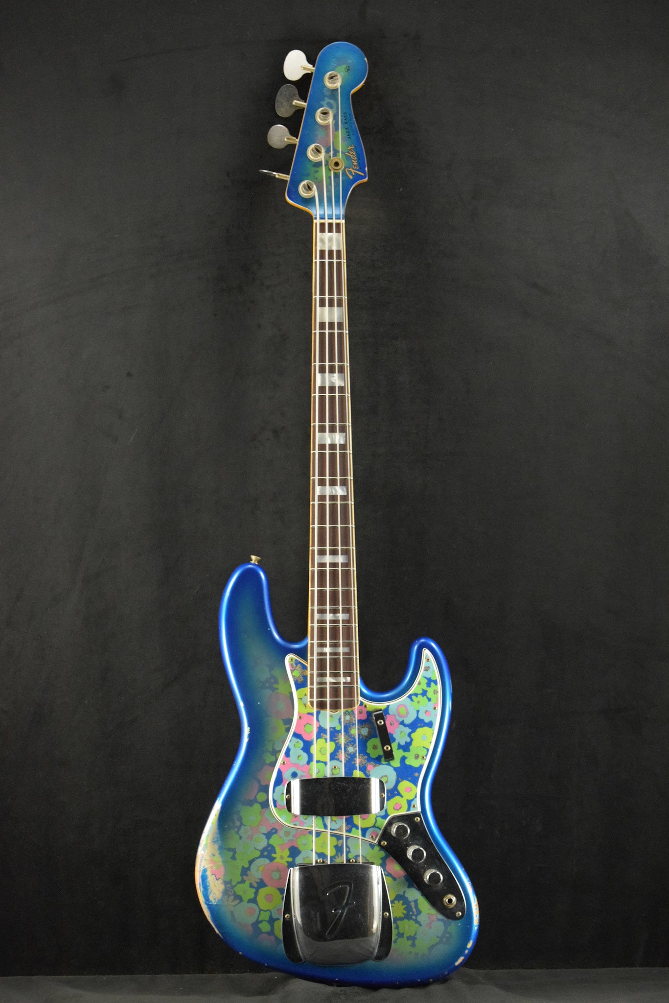 Fender Limited Edition Jazz Bass Relic Blue Flower 3A Rosewood Fingerboard
