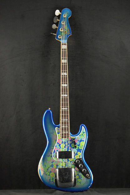 Fender Limited Edition Jazz Bass Relic Blue Flower 3A Rosewood Fingerboard