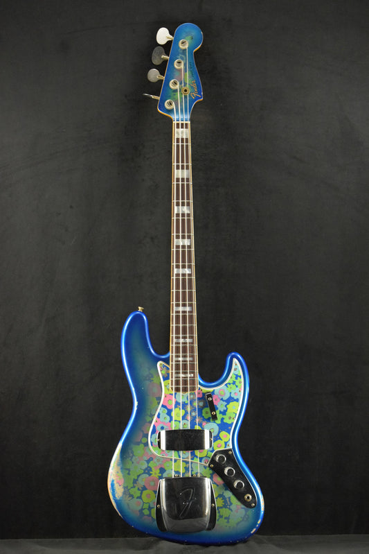 Fender Limited Edition Jazz Bass Relic Blue Flower 3A Rosewood Fingerboard