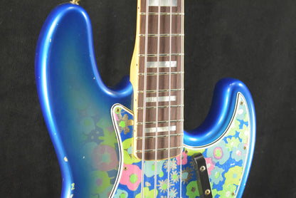 Fender Limited Edition Jazz Bass Relic Blue Flower 3A Rosewood Fingerboard