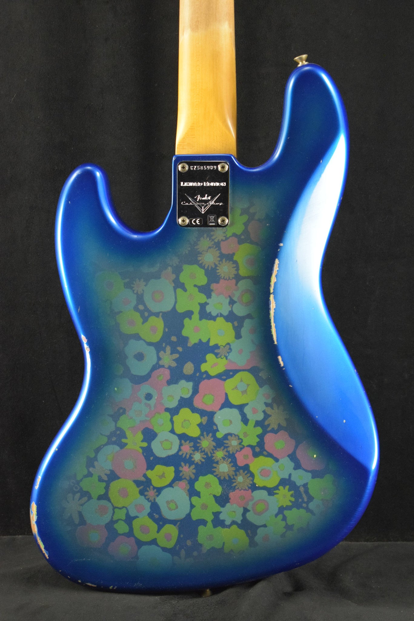 Fender Limited Edition Jazz Bass Relic Blue Flower 3A Rosewood Fingerboard