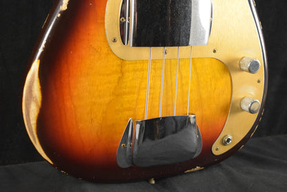 Fender Limited Edition P-Jazz Bass Relic Chocolate 3-Color Sunburst 1-Piece Quartersawn Maple Neck Fingerboard