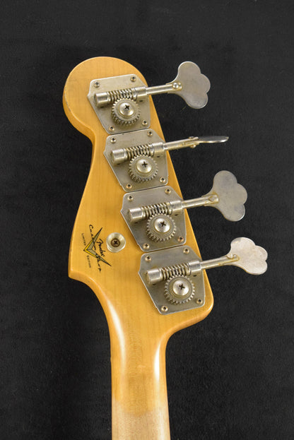 Fender Limited Edition P-Jazz Bass Relic Chocolate 3-Color Sunburst 1-Piece Quartersawn Maple Neck Fingerboard