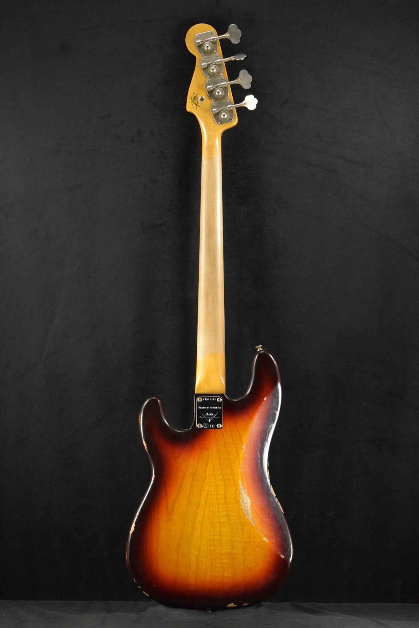 Fender Limited Edition P-Jazz Bass Relic Chocolate 3-Color Sunburst 1-Piece Quartersawn Maple Neck Fingerboard