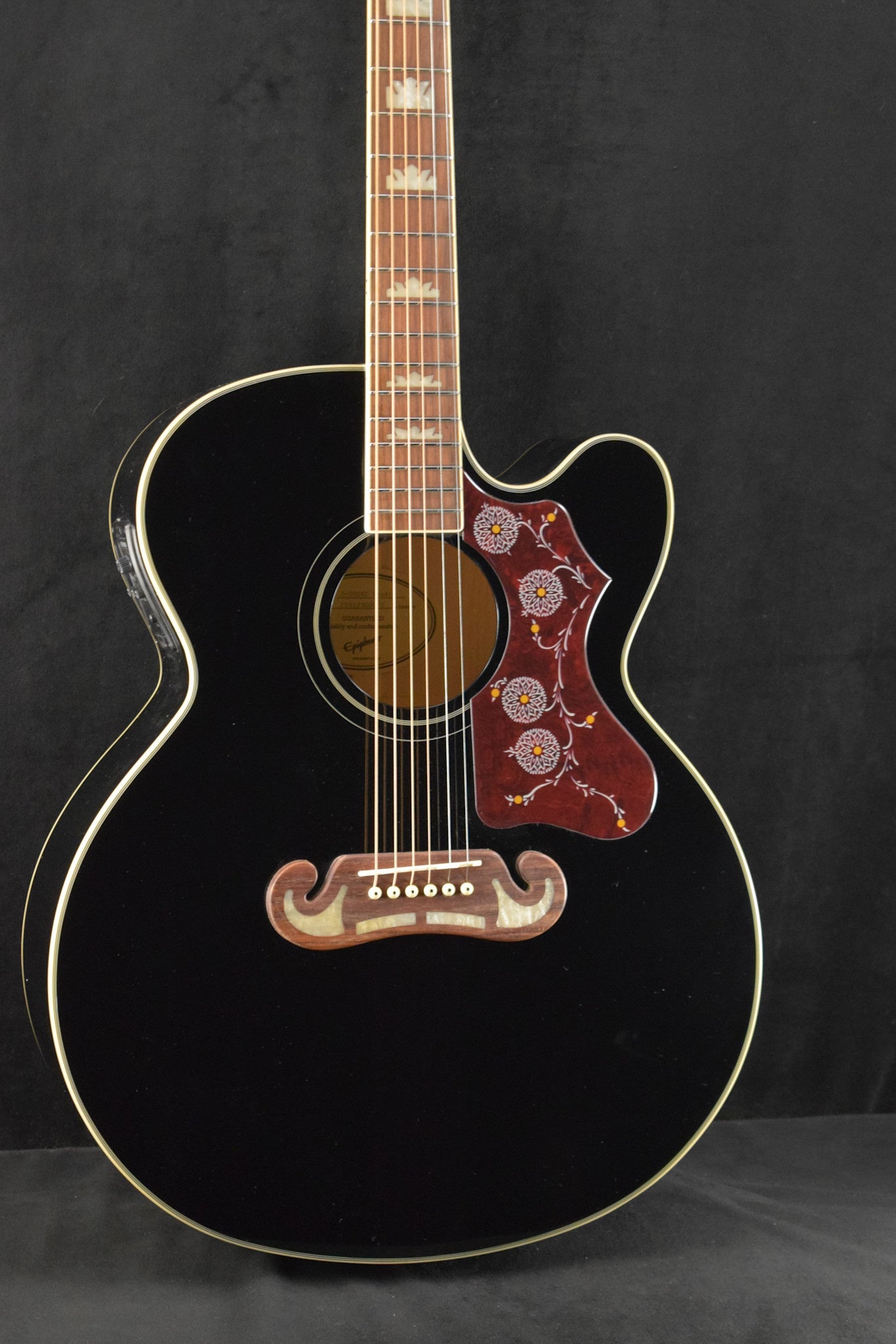 Epiphone J-200 EC Studio Solid Top Fishman Presys Black