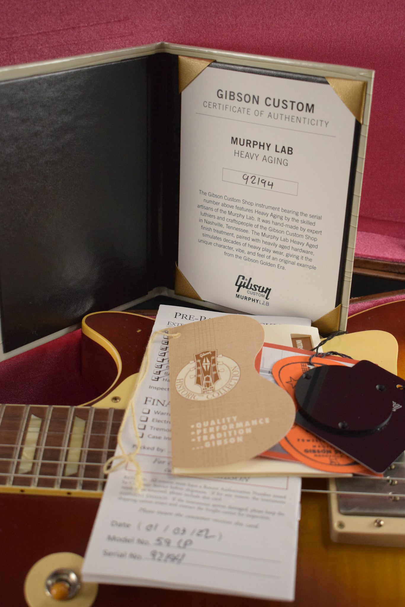 Gibson Murphy Lab 1959 Les Paul Standard Sunrise Tea Burst Heavy Aged Fuller's Exclusive