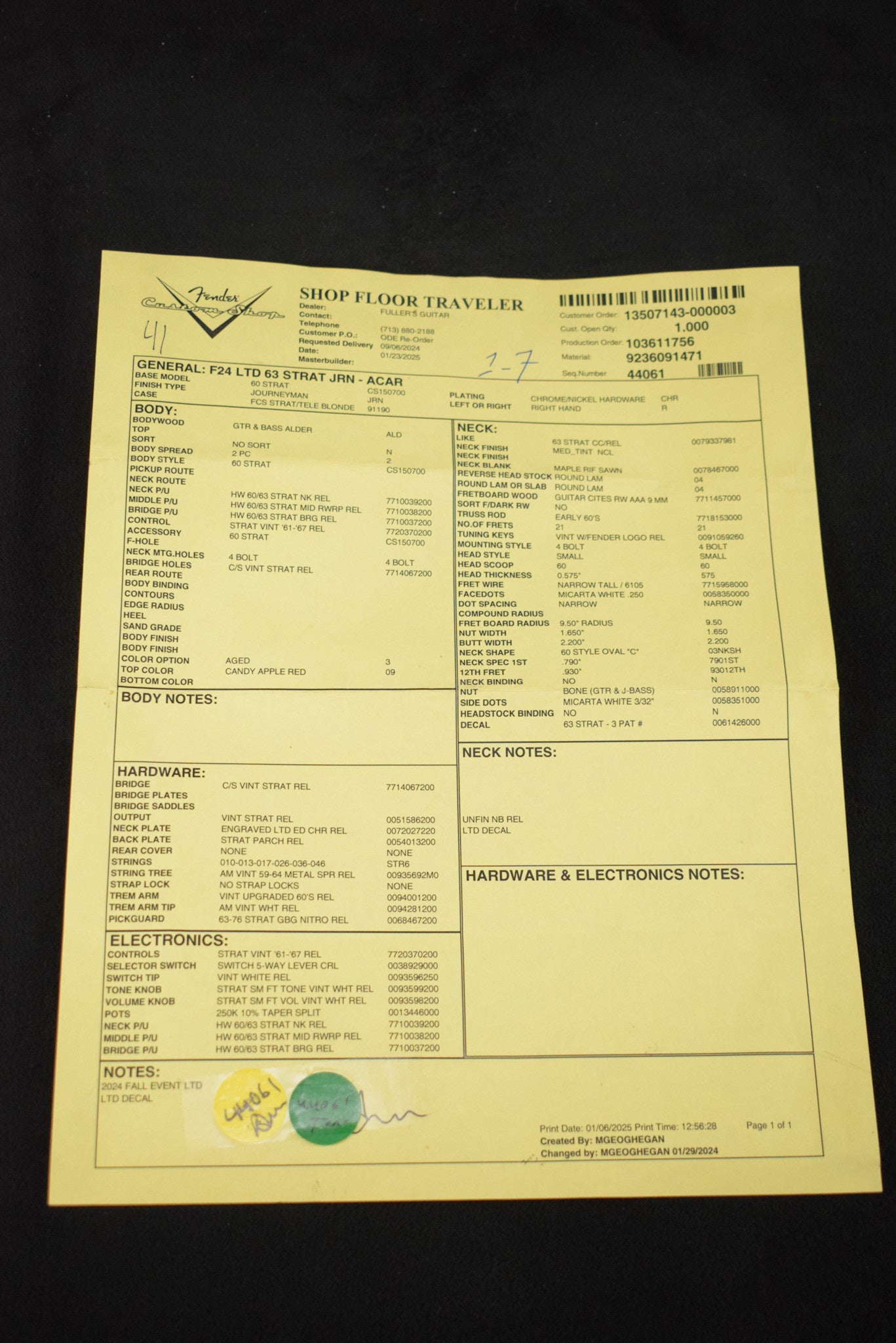 Fender Limited Edition '63 Stratocaster Journeyman Relic Aged Candy Apple Red 3A Rosewood Fingerboard