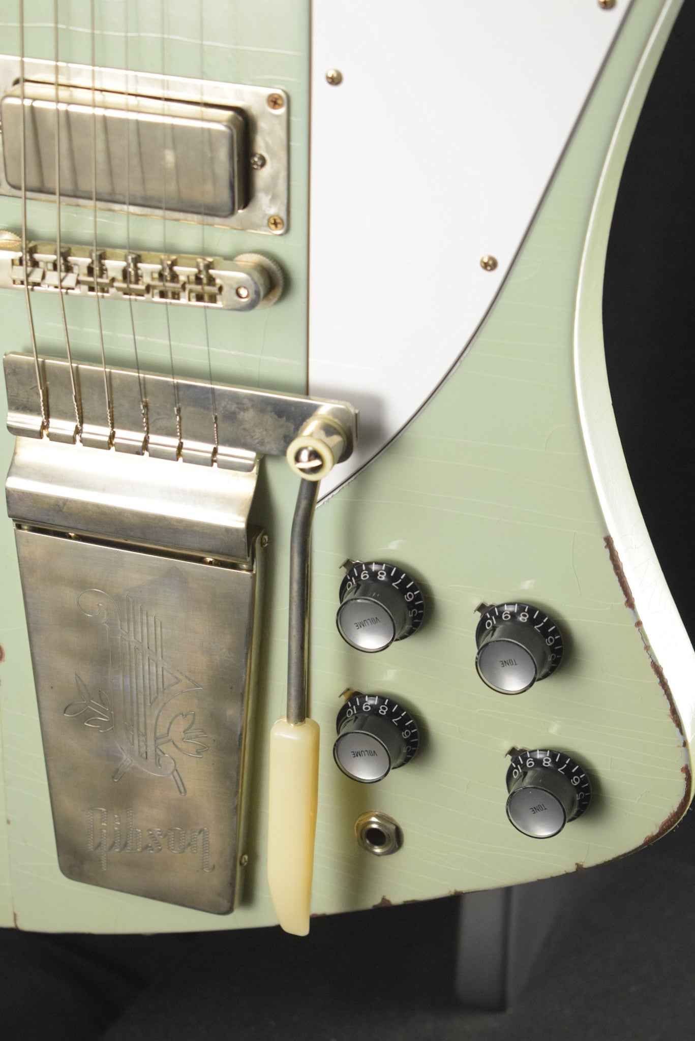 Gibson Murphy Lab 1963 Firebird V With Maestro Vibrola Antique Frost Blue Heavy Aged