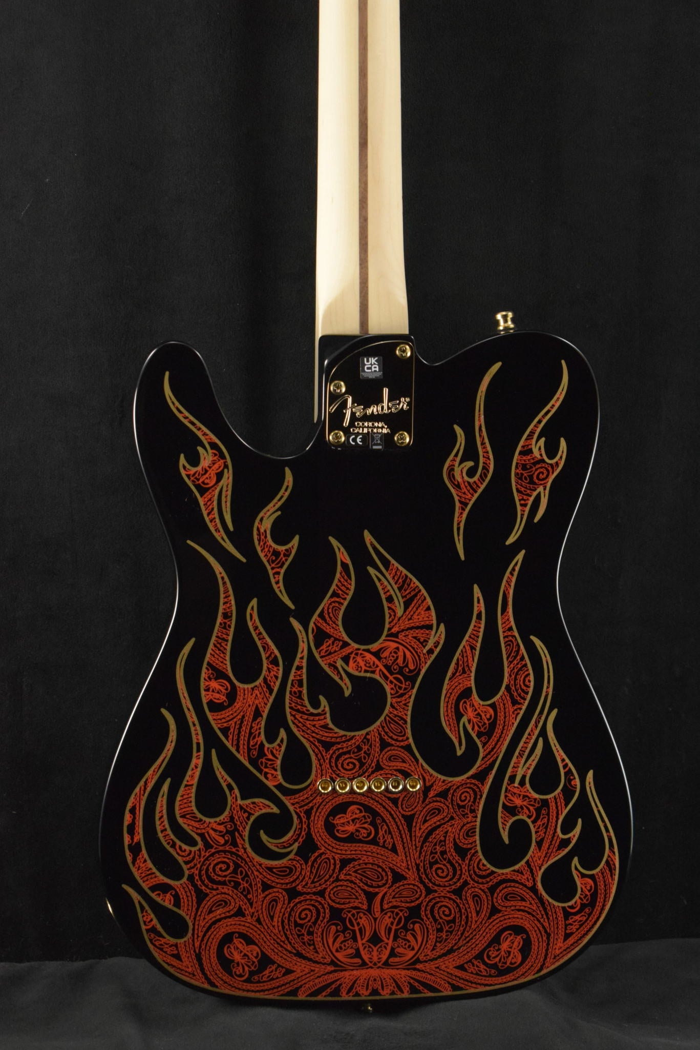 Fender James Burton Telecaster Red Paisley Flames Maple