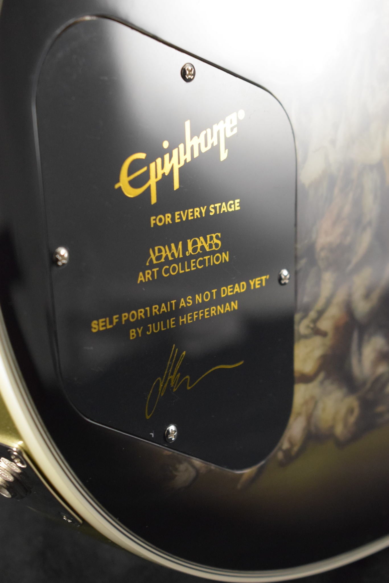 Epiphone Adam Jones Les Paul Custom Julie Heffernan’s Self-Portrait As Not Dead Yet Silverburst